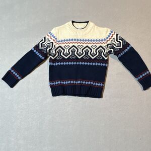 Vintage St Michael Boys Fair Isle Knit Pullover Sweater Acrylic Size 7-8